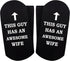Funny black novelty socks for Husband